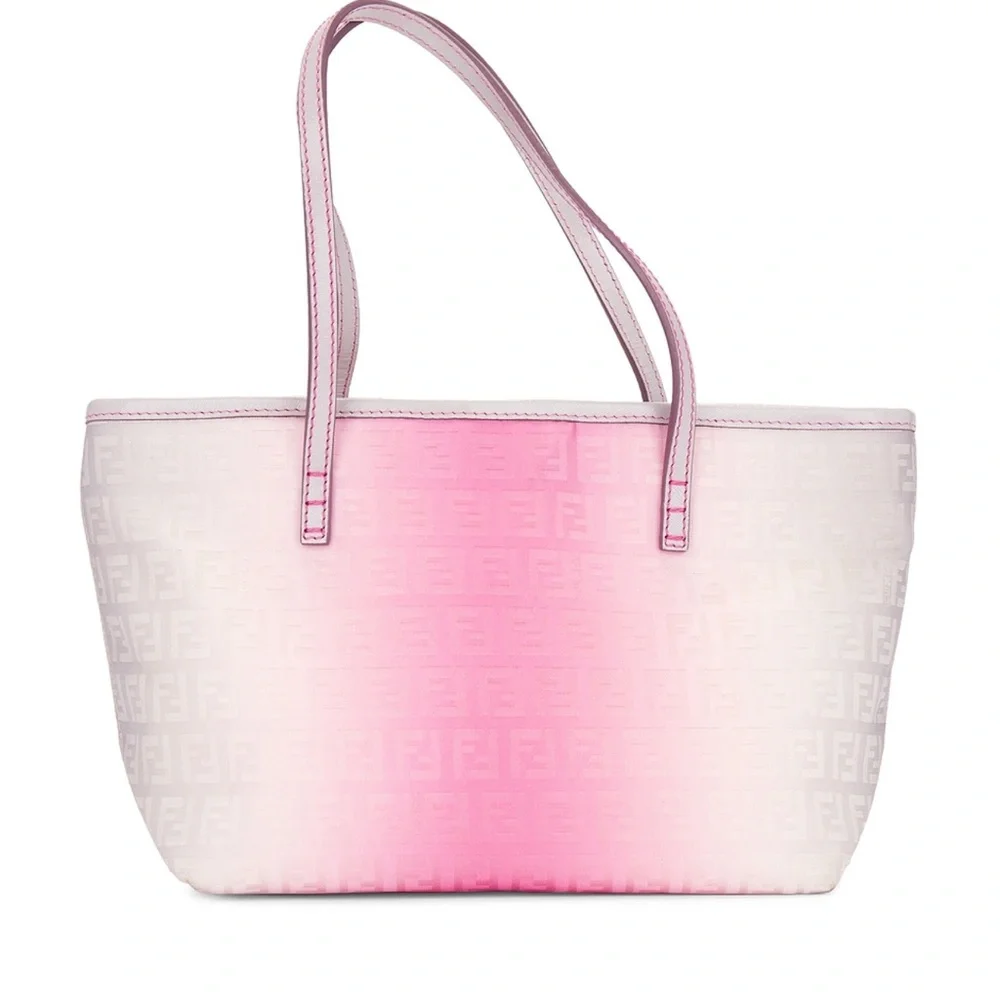 Sold Fendi Ombre Zucchino roll tote bag pink - Picture 1 of 6